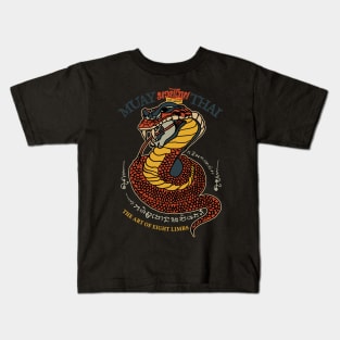 Vintage Muay Thai Tattoo Snake Kids T-Shirt